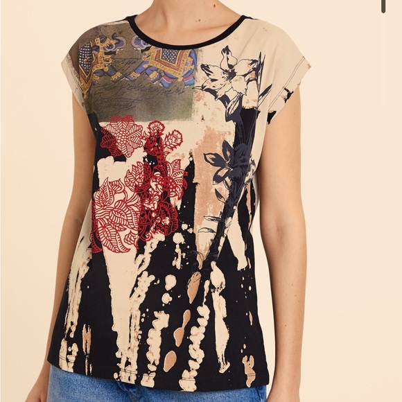 NWOT Desigual cotton boho top - Picture 7 of 7